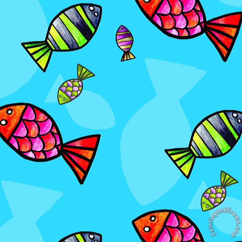 Fish painting - Esteban Studio Fish Art Print