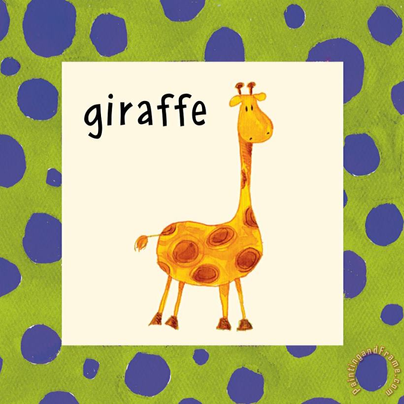 Giraffe painting - Esteban Studio Giraffe Art Print