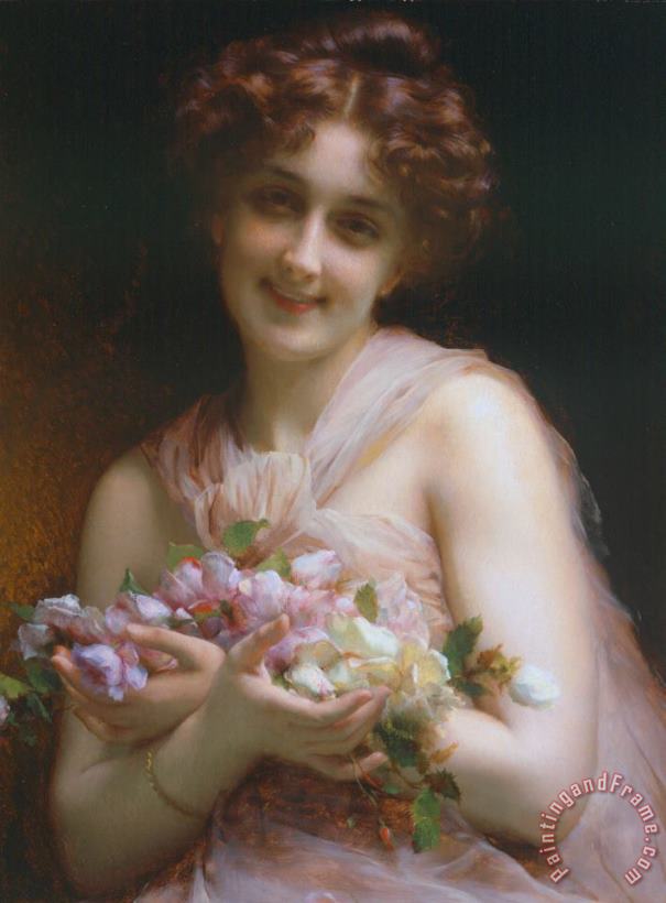 Etienne Adolphe Piot Flowers Art Painting