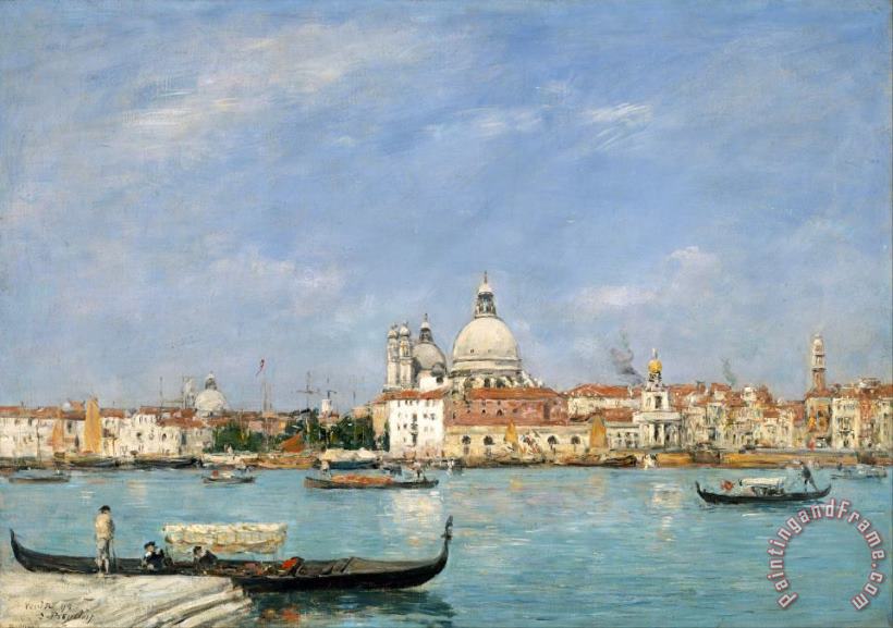 Eugene Boudin Venice, Santa Maria Della Salute From San Giorgio Art Print