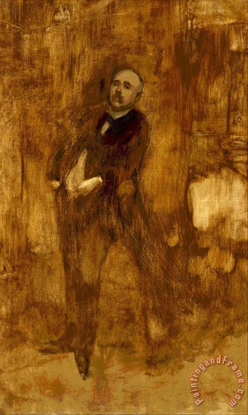 Eugene Carriere Portrait of Clemenceau Art Print
