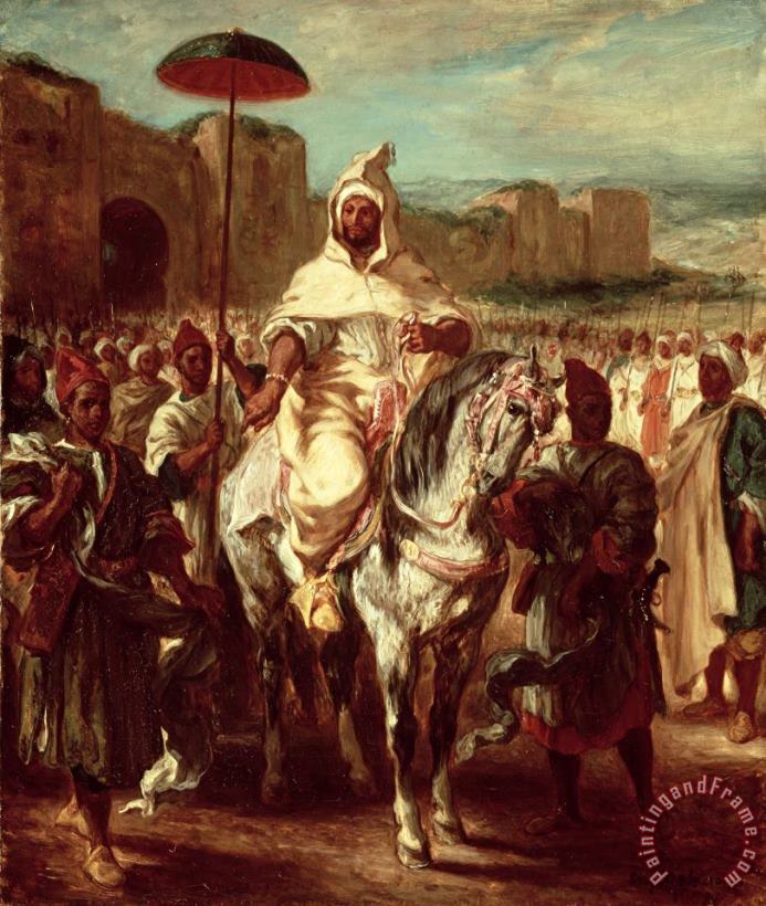 Eugene Delacroix Abd Ar Rahman, Sultan of Morocco Art Print