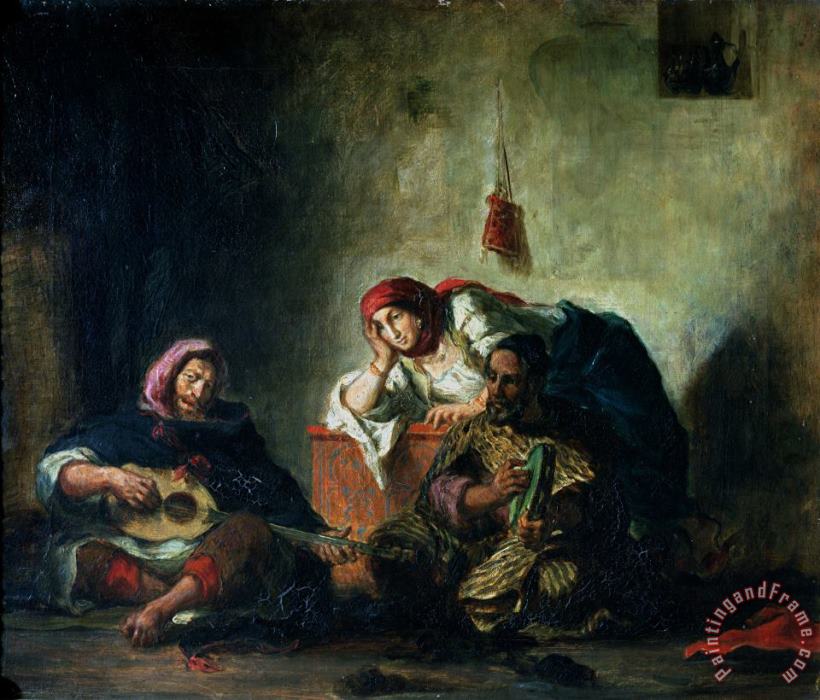 Jewish Musicians in Mogador painting - Eugene Delacroix Jewish Musicians in Mogador Art Print