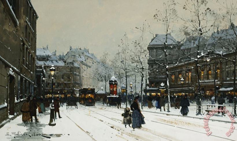 Eugene Galien-Laloue Gare Du Nord Paris Art Painting