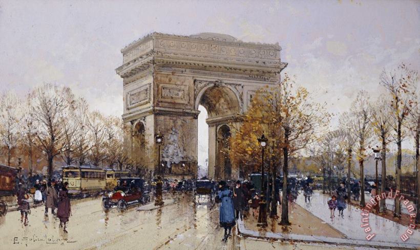 Eugene Galien-Laloue L'arc De Triomphe Paris Art Painting