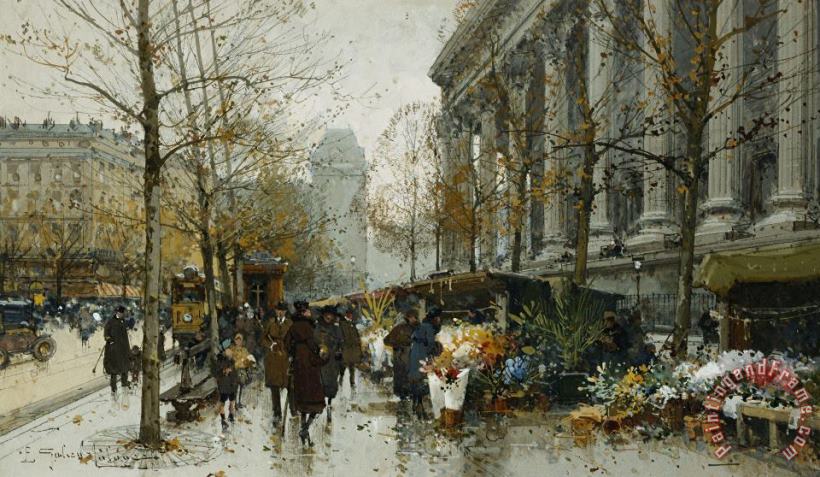 Eugene Galien-Laloue La Madelaine Paris Art Painting