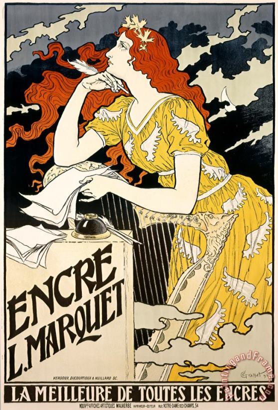 Eugene Grasset Encre L. Marquet Art Print