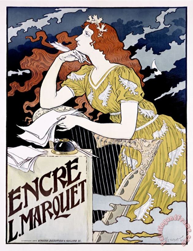 Encre Marquet painting - Eugene Grasset Encre Marquet Art Print
