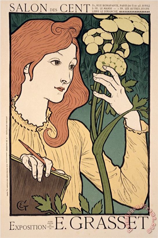 Reproduction of a Poster Advertising an Exhibition of Work by Eugene Grasset painting - Eugene Grasset Reproduction of a Poster Advertising an Exhibition of Work by Eugene Grasset Art Print