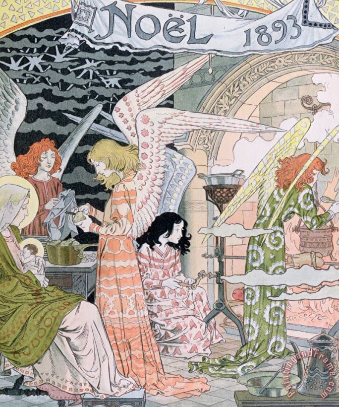 Eugene Grasset The Angels Kitchen Art Print