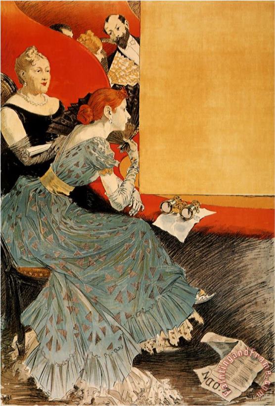 Eugene Grasset Women at The Odeo C 1890 Art Print