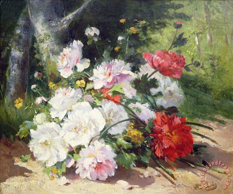 Eugene Henri Cauchois Still Life of Flowers Art Painting