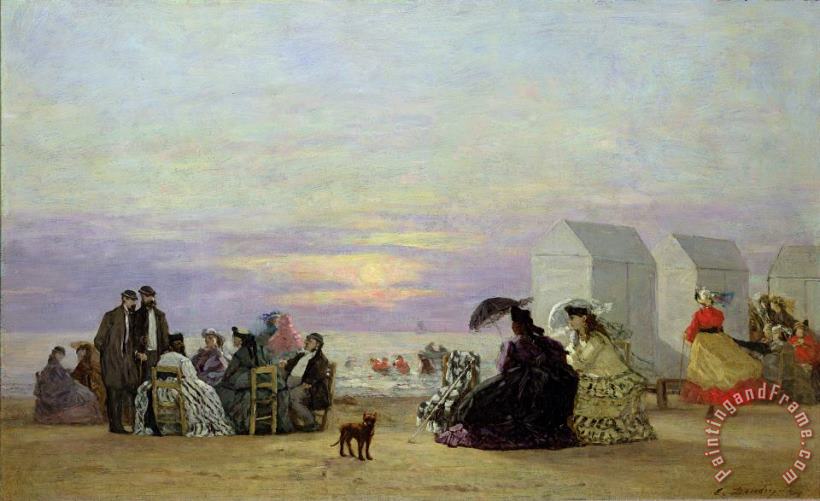 Eugene Louis Boudin Beach Scene Art Painting