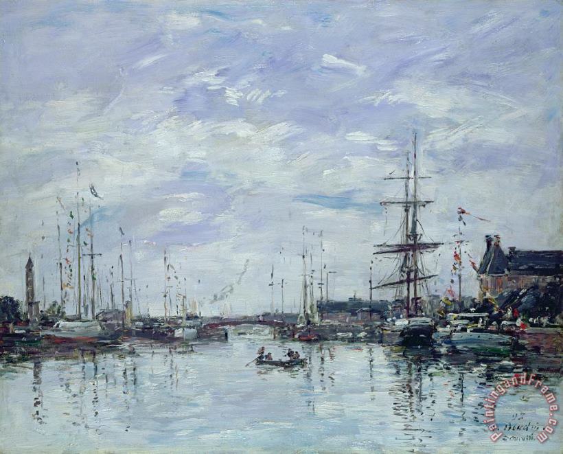 Eugene Louis Boudin Deauville the Dock Art Painting