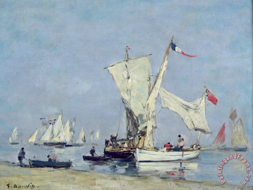 Eugene Louis Boudin Sailing Boats Art Painting