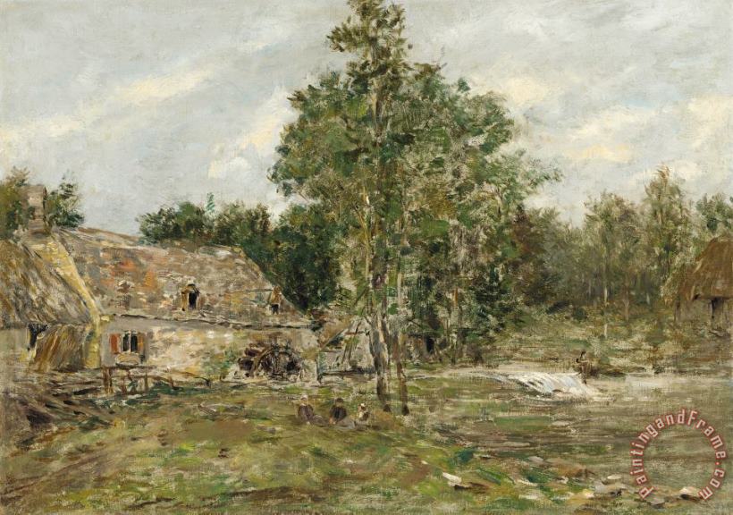 Saint-cenery The Mill painting - Eugene Louis Boudin Saint-cenery The Mill Art Print