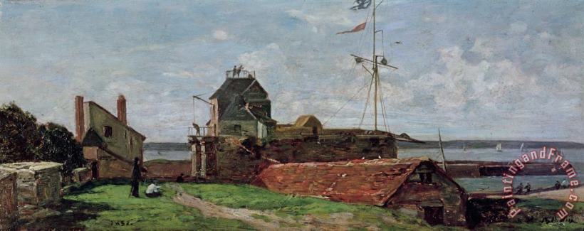 The Francois Ier Tower at le Havre painting - Eugene Louis Boudin The Francois Ier Tower at le Havre Art Print