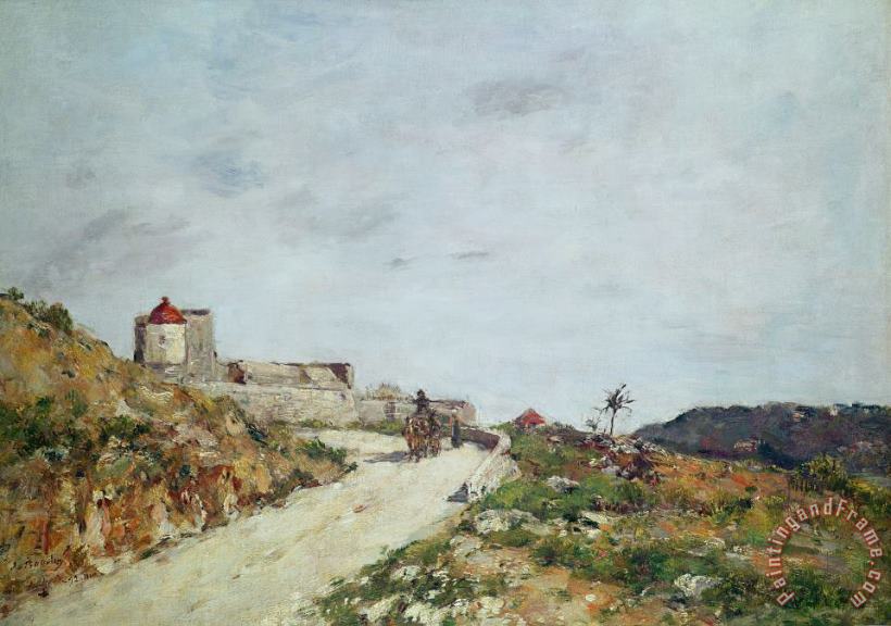 Eugene Louis Boudin The Road to the Citadel at Villefranche Art Painting