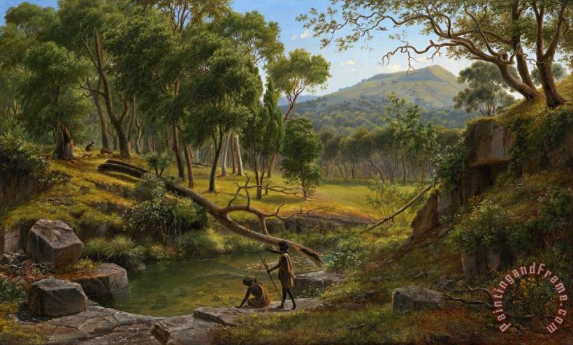 Eugene Von Guerard Warrenheip Hills Near Ballarat Art Print