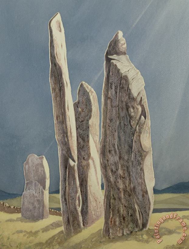 Evangeline Dickson Tall Stones Of Callanish Isle Of Lewis Art Print