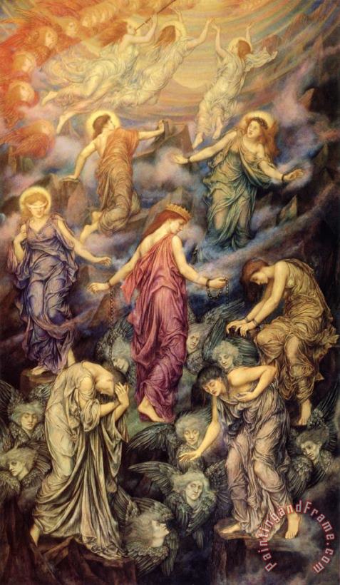 Kingdom of Heaven painting - Evelyn De Morgan Kingdom of Heaven Art Print