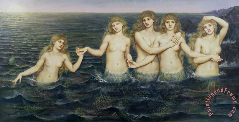 The Sea Maidens painting - Evelyn De Morgan The Sea Maidens Art Print