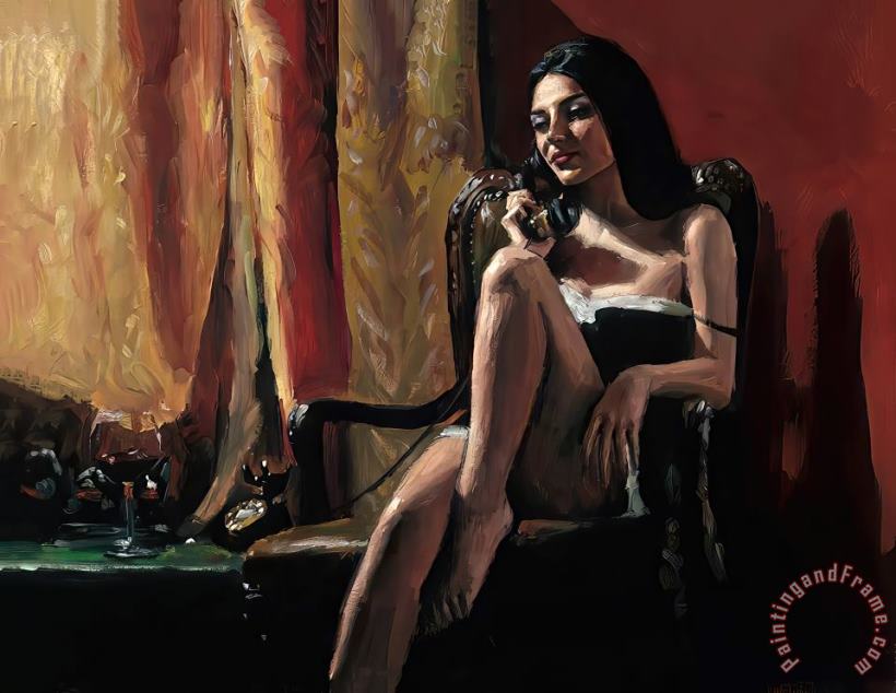 Fabian Perez Arpi in The Red Room III Art Painting