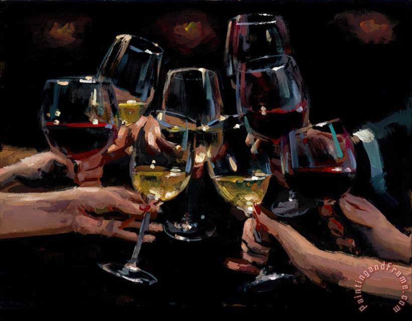 For a Better Life Red And White painting - Fabian Perez For a Better Life Red And White Art Print