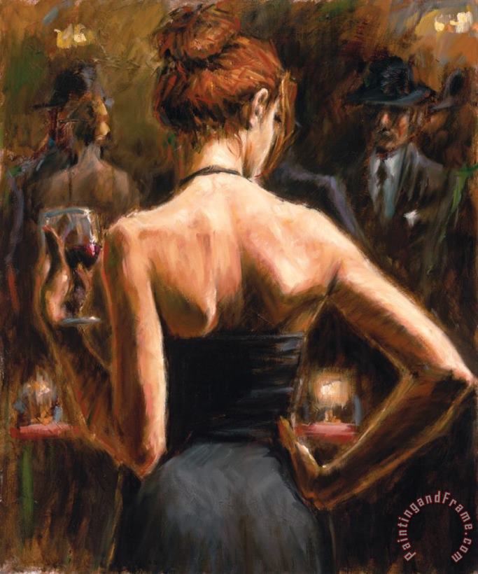 Fabian Perez Girl with Red Hair Art Painting