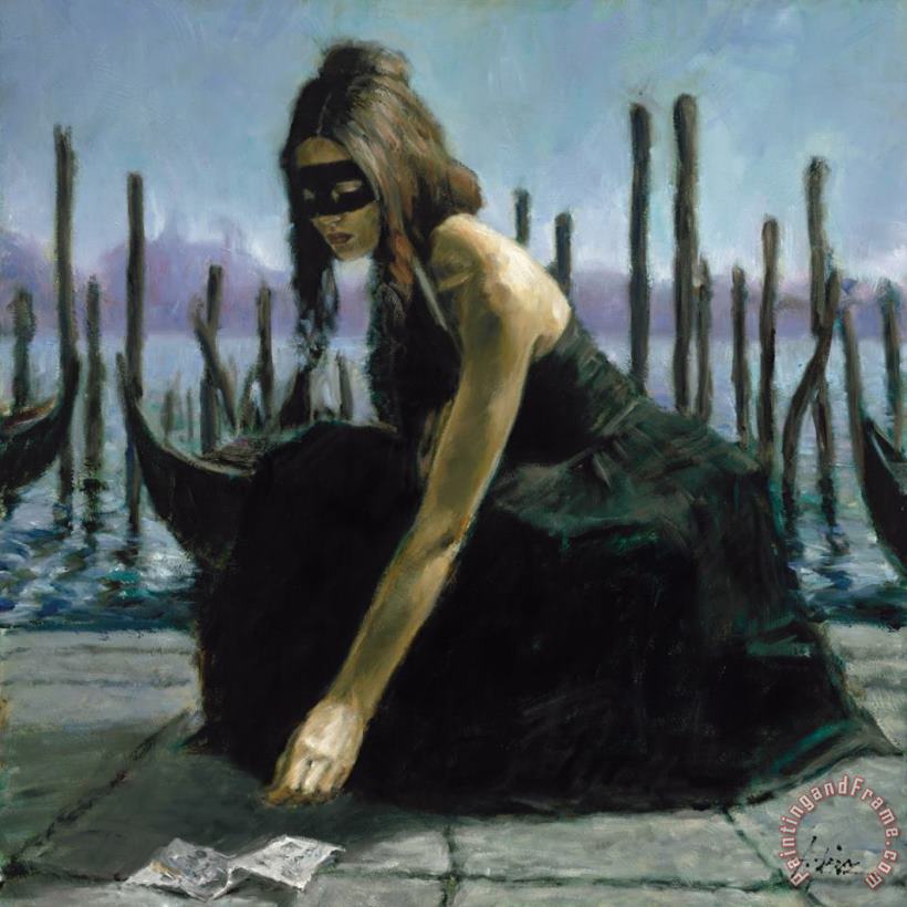 Venice painting - Fabian Perez Venice Art Print