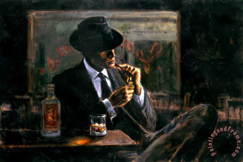 Whiskey at Las Brujas II painting - Fabian Perez Whiskey at Las Brujas II Art Print