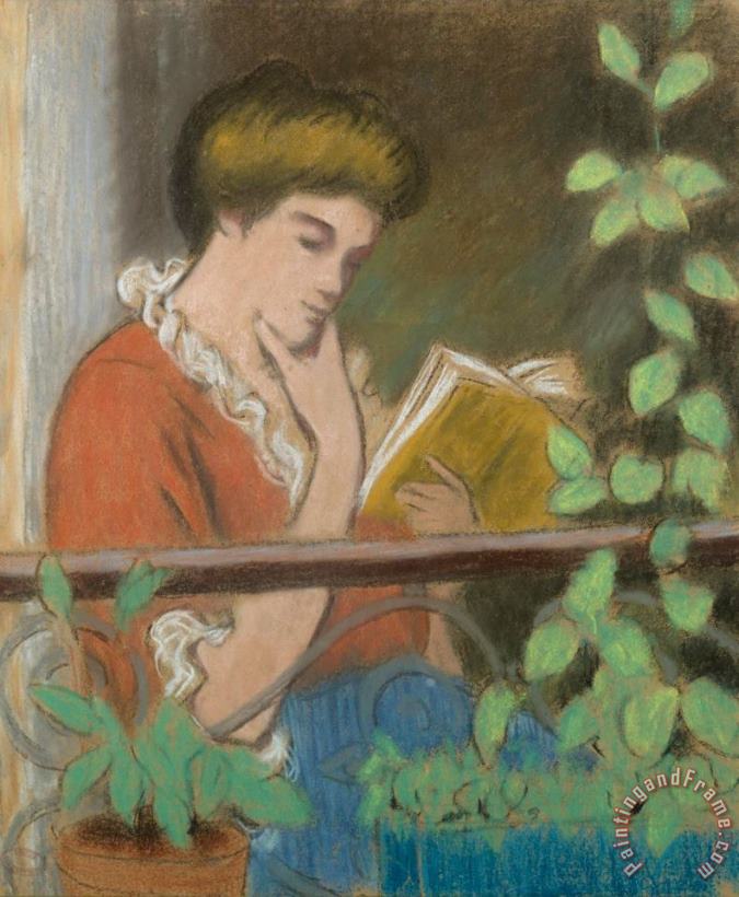 Federico Zandomeneghi Woman on a Balcony Art Painting