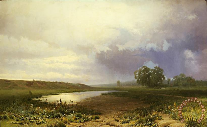 Fedor Vasilyev Wet Meadow Art Painting