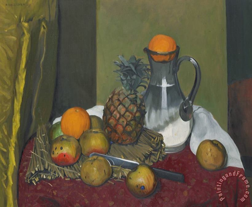 Apples And A Pineapple painting - Felix Edouard Vallotton Apples And A Pineapple Art Print