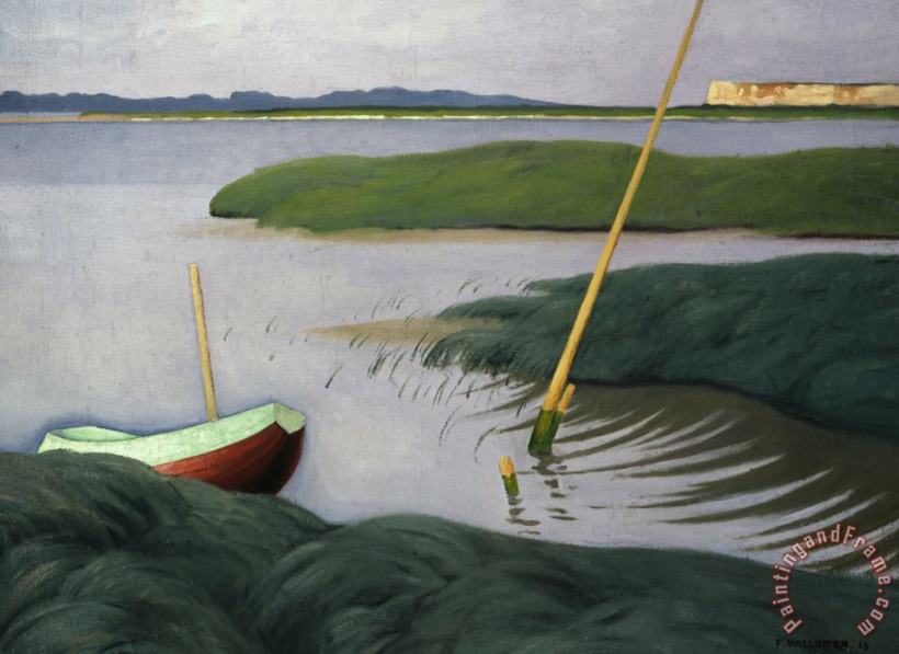Felix Edouard Vallotton Boat At Berville Art Print