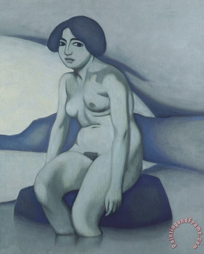 Green Nude painting - Felix Edouard Vallotton Green Nude Art Print