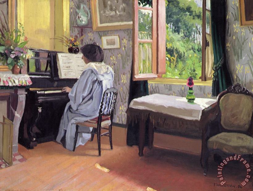 Felix Edouard Vallotton Lady At The Piano Art Print