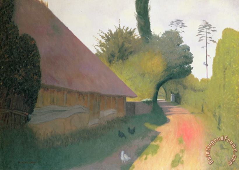 Felix Edouard Vallotton The Barn with the Great Thatched Roof Art Print