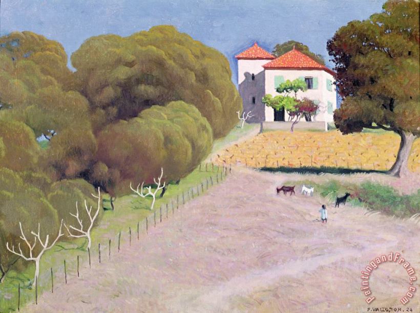 The House with the Red Roof painting - Felix Edouard Vallotton The House with the Red Roof Art Print