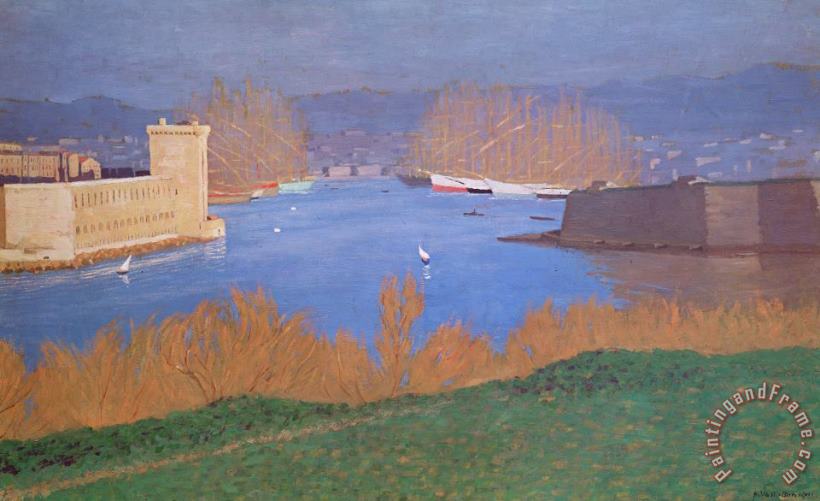 The Port Of Marseille painting - Felix Edouard Vallotton The Port Of Marseille Art Print