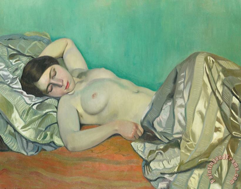 Felix Edouard Vallotton Torse Of A Reclining Woman Art Painting