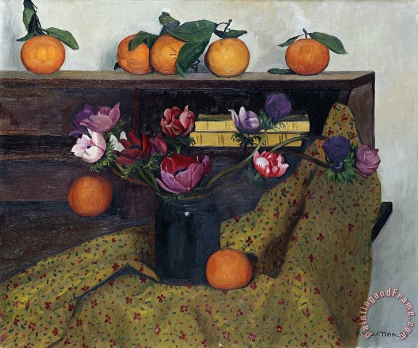 Anemones And Oranges painting - Felix Vallotton Anemones And Oranges Art Print