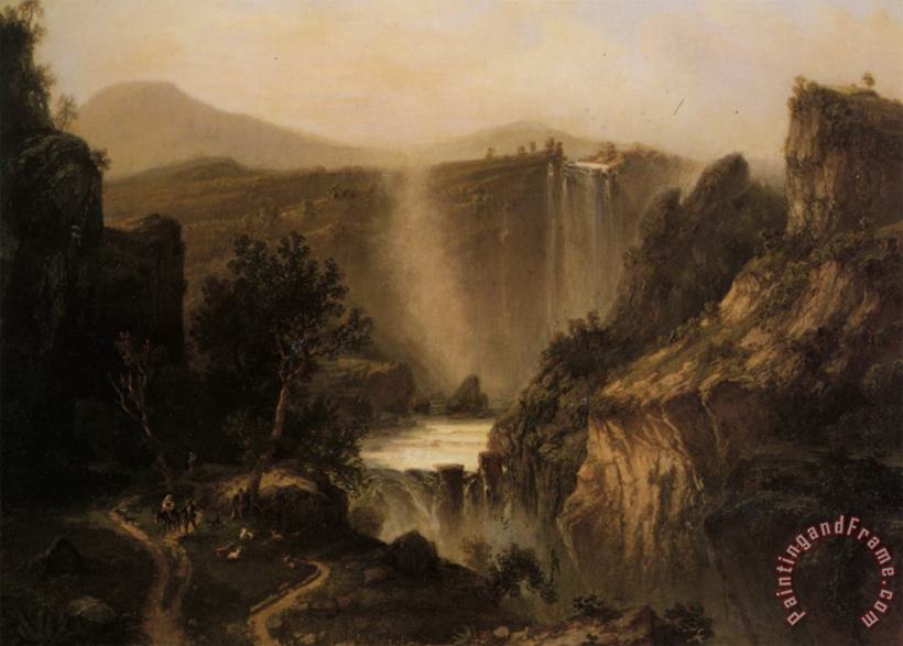 Ferdinand Bellerman The Tivoli Falls Art Painting