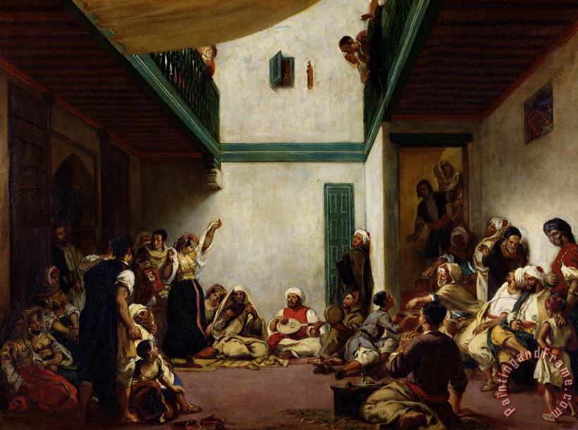 Ferdinand Victor Eugene Delacroix A Jewish wedding in Morocco Art Painting