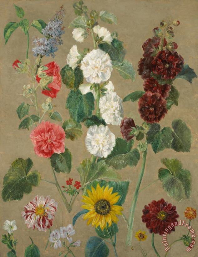 Flowers painting - Ferdinand Victor Eugene Delacroix Flowers Art Print