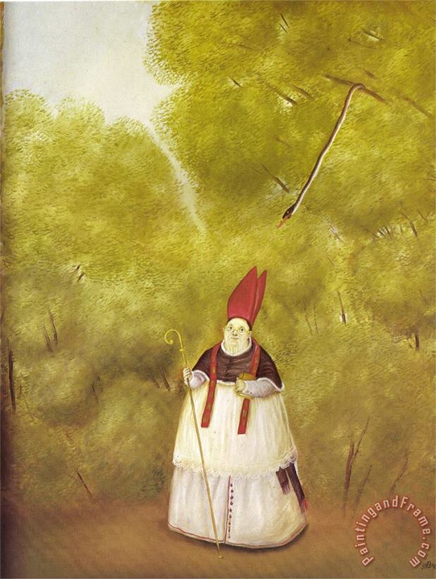 Archbishop Lost in The Woods painting - fernando botero Archbishop Lost in The Woods Art Print