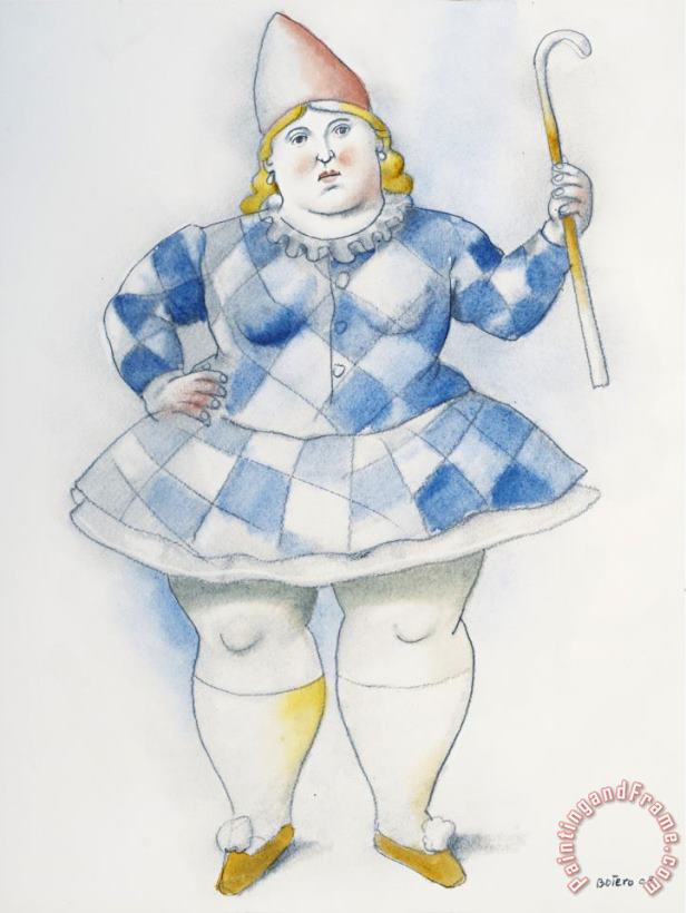 Fernando Botero Circus Girl, 2008 Art Painting