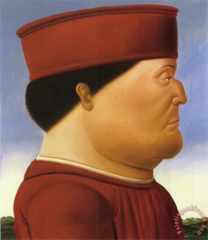 fernando botero Federico Da Montefeltro After Piero Della Francesca Art Print