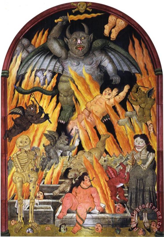 fernando botero Gates of Hell Art Painting