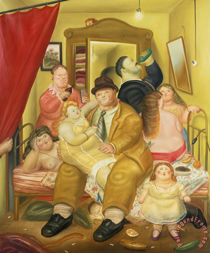 Fernando Botero La Casa De Las Gemelas Arias Art Painting